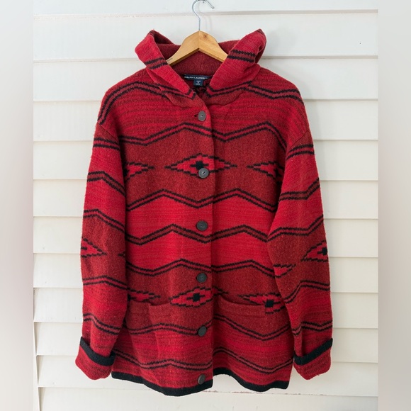 Ralph Lauren Sweaters - Ralph Lauren Wool Cashmere Hooded Cardigan Sweater L